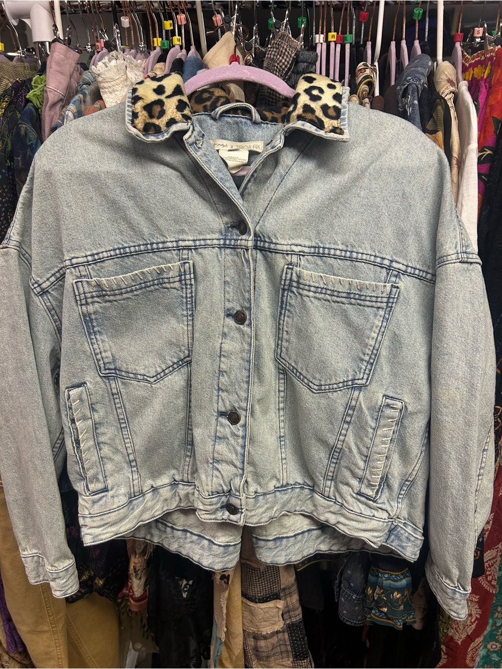NWOT Free People x Tricia Fix Denim Reworked Jacket S - Picture 4 of 10